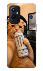 Gamer Cat Energy Oneplus 9 Hard Case Back Cover by Casekaro
