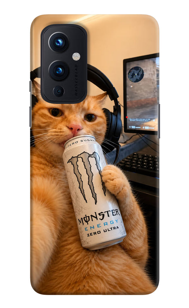Gamer Cat Energy Oneplus 9 Hard Case Back Cover by Casekaro