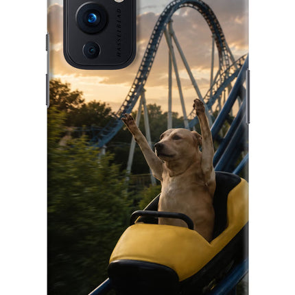 Rollercoaster Dog Oneplus 9 Hard Case Back Cover by Casekaro