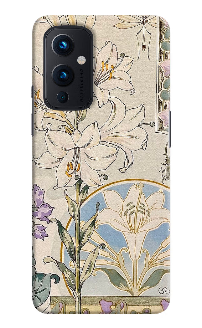 White Lily Oneplus 9 Hard Case Back Cover by Casekaro