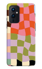 Wavy Grid Oneplus 9 Back Cover