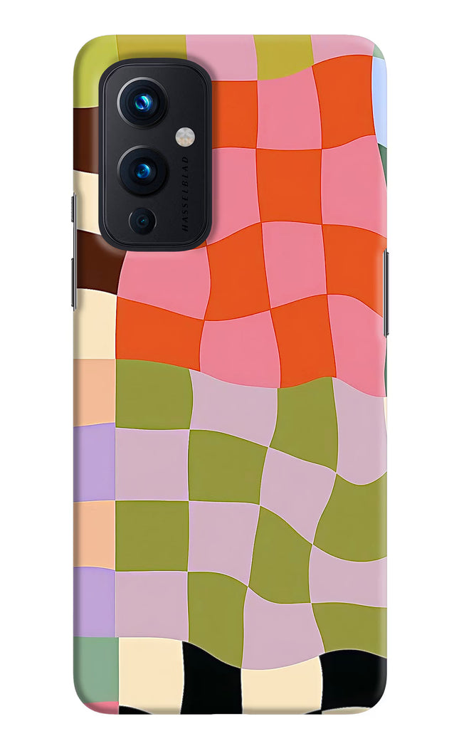 Wavy Grid Oneplus 9 Hard Case Back Cover by Casekaro