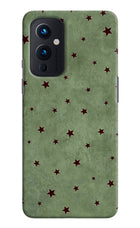 Green Stars Oneplus 9 Hard Case Back Cover by Casekaro