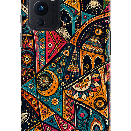 Folk Print Oneplus 9 Back Cover
