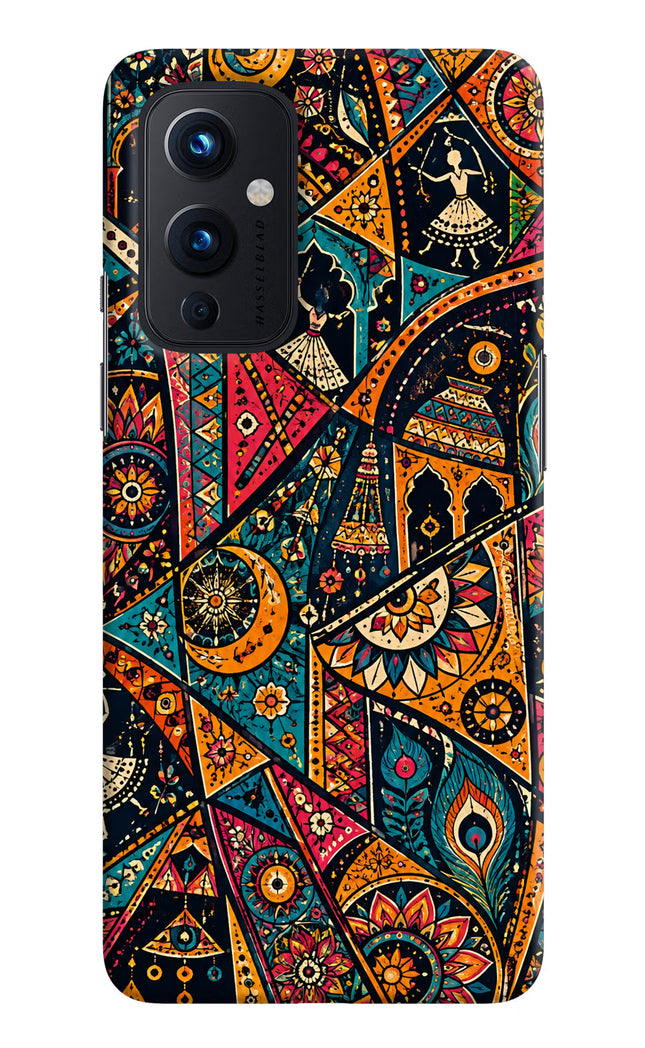 Folk Print Oneplus 9 Hard Case Back Cover by Casekaro