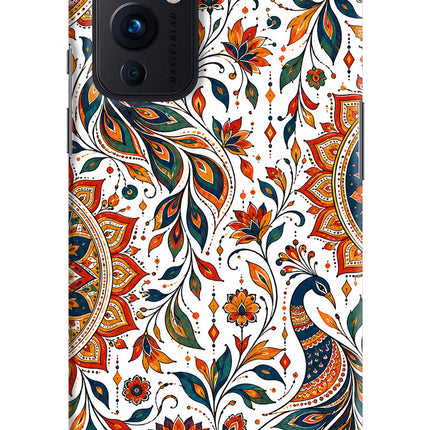 White Mayura Oneplus 9 Back Cover