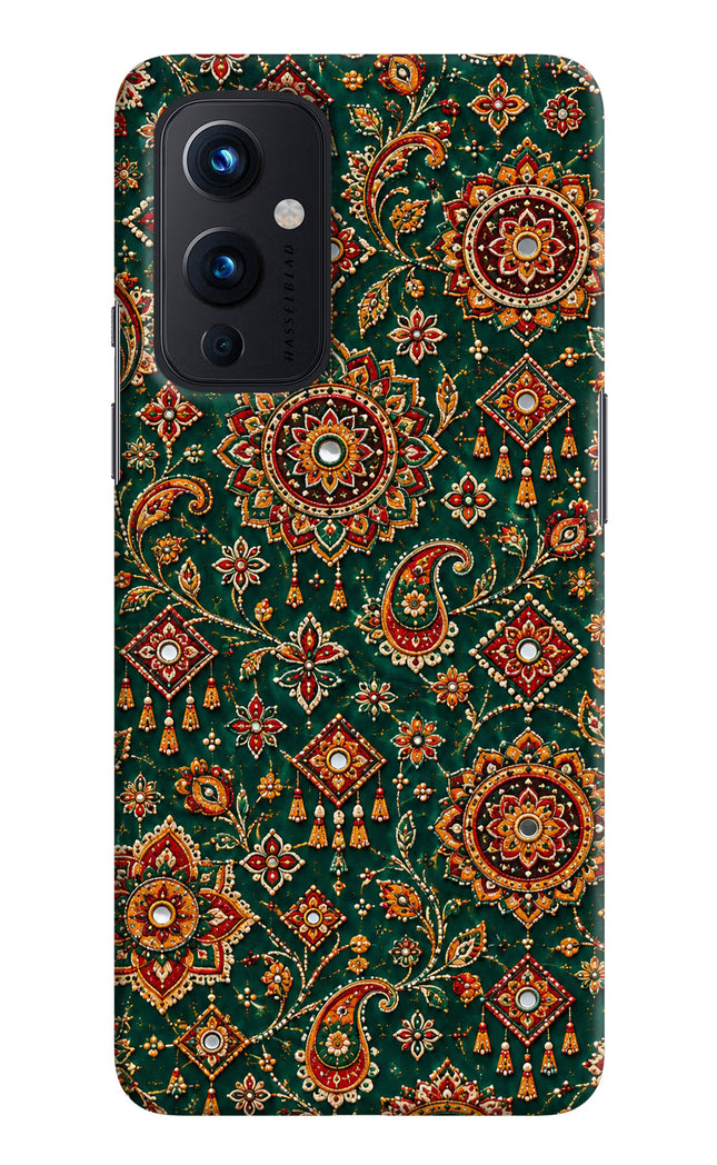 Green Pataka Oneplus 9 Hard Case Back Cover by Casekaro