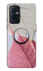 White Pink Leaf Oneplus 9 Pop Case by Casekaro