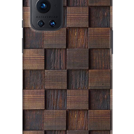 Wooden Cube Design Oneplus 9 Pro Hard Case Back Cover by Casekaro