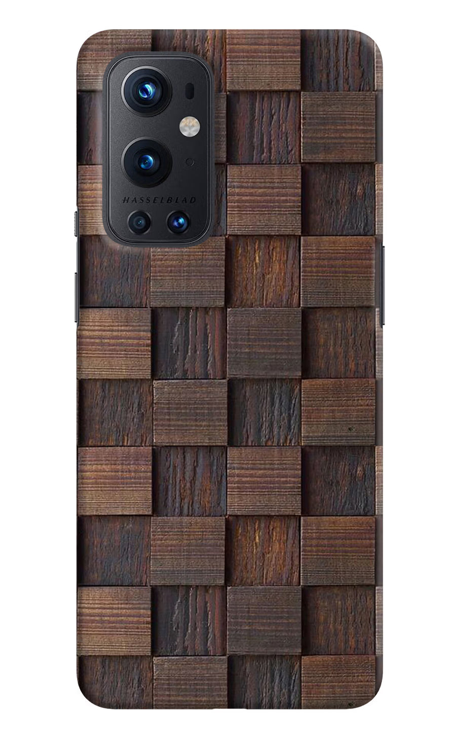 Wooden Cube Design Oneplus 9 Pro Back Cover, Hard case
