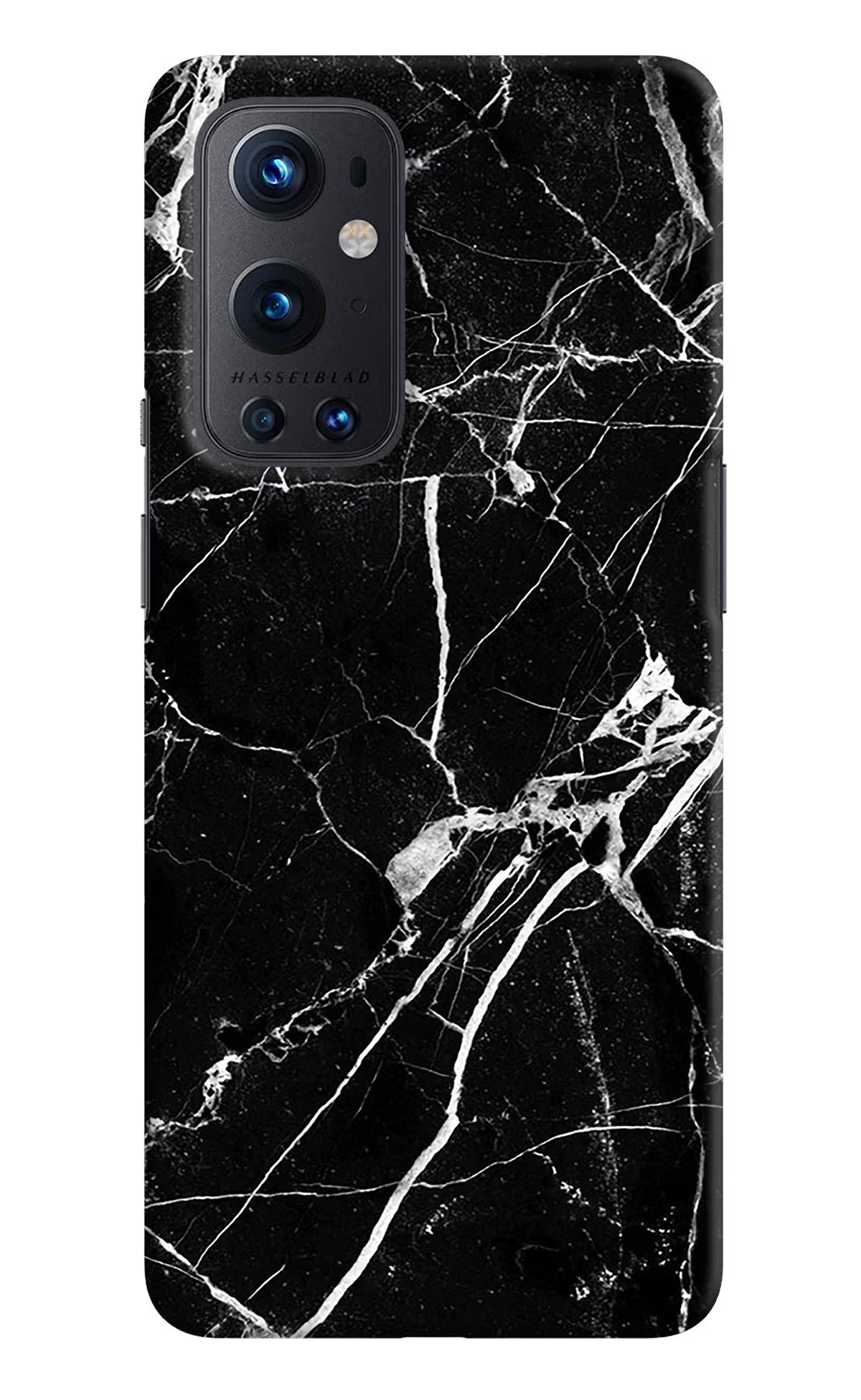 Black Marble Pattern Oneplus 9 Pro Hard Case Back Cover by Casekaro