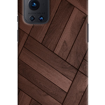Wooden Texture Design Oneplus 9 Pro Hard Case Back Cover by Casekaro