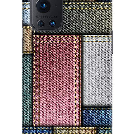 Multicolor Jeans Oneplus 9 Pro Hard Case Back Cover by Casekaro
