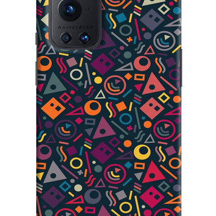 Geometric Abstract Oneplus 9 Pro Hard Case Back Cover by Casekaro