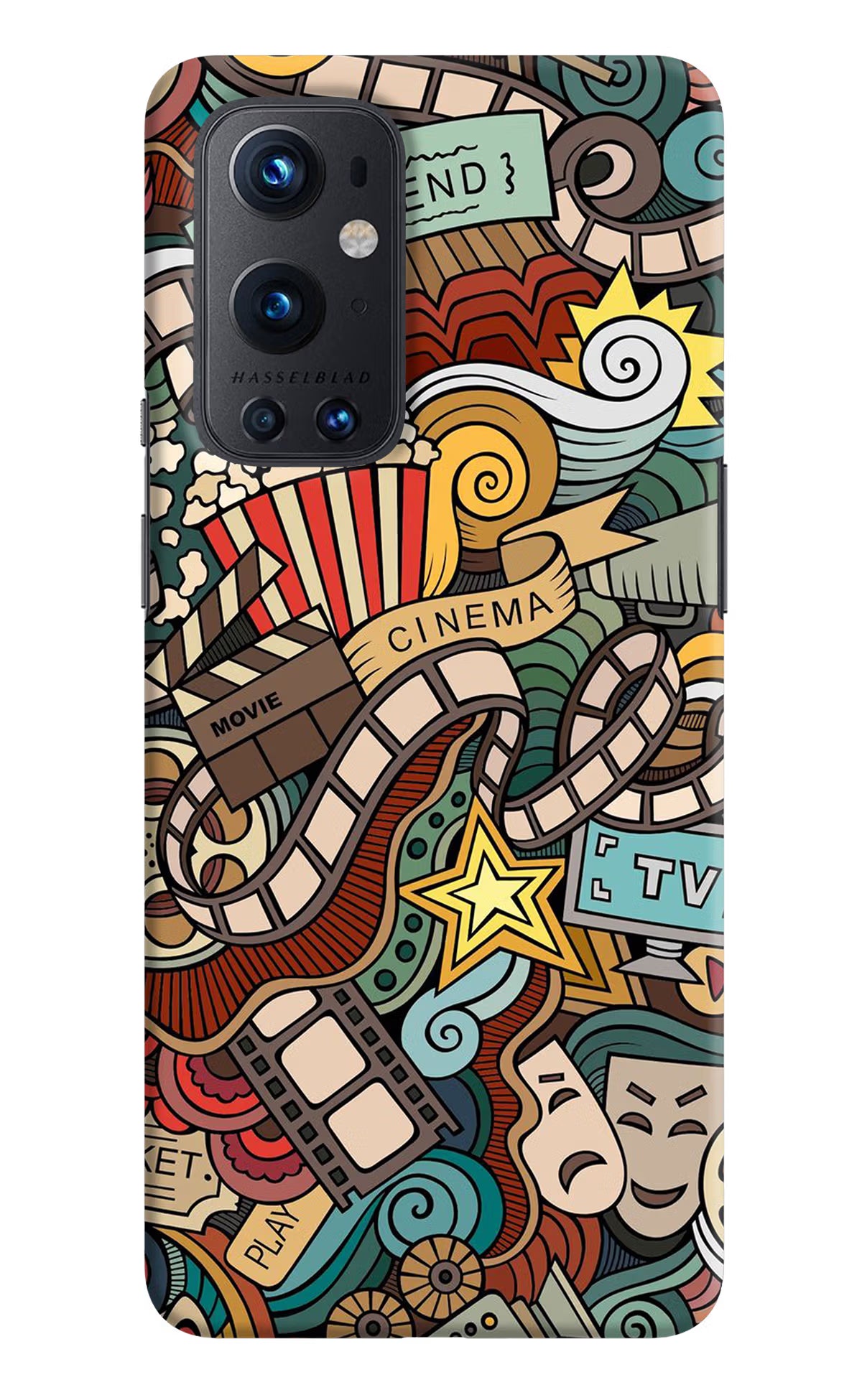 Cinema Abstract Oneplus 9 Pro Hard Case Back Cover by Casekaro