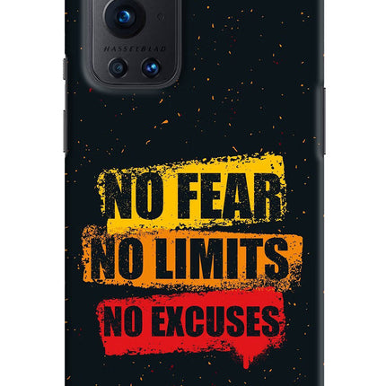 No Fear No Limits No Excuse Oneplus 9 Pro Hard Case Back Cover by Casekaro