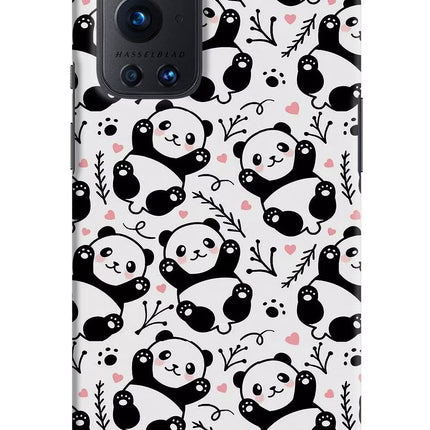 Cute Panda Oneplus 9 Pro Hard Case Back Cover by Casekaro