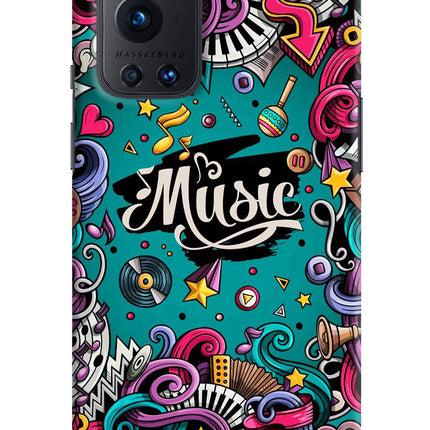 Music Graffiti Oneplus 9 Pro Hard Case Back Cover by Casekaro