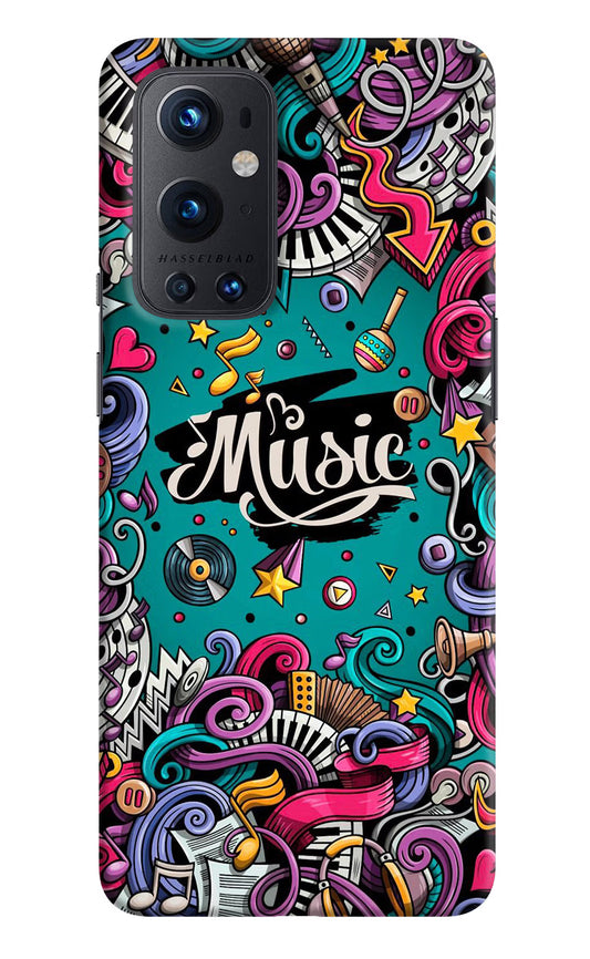 Music Graffiti Oneplus 9 Pro Hard Case Back Cover by Casekaro