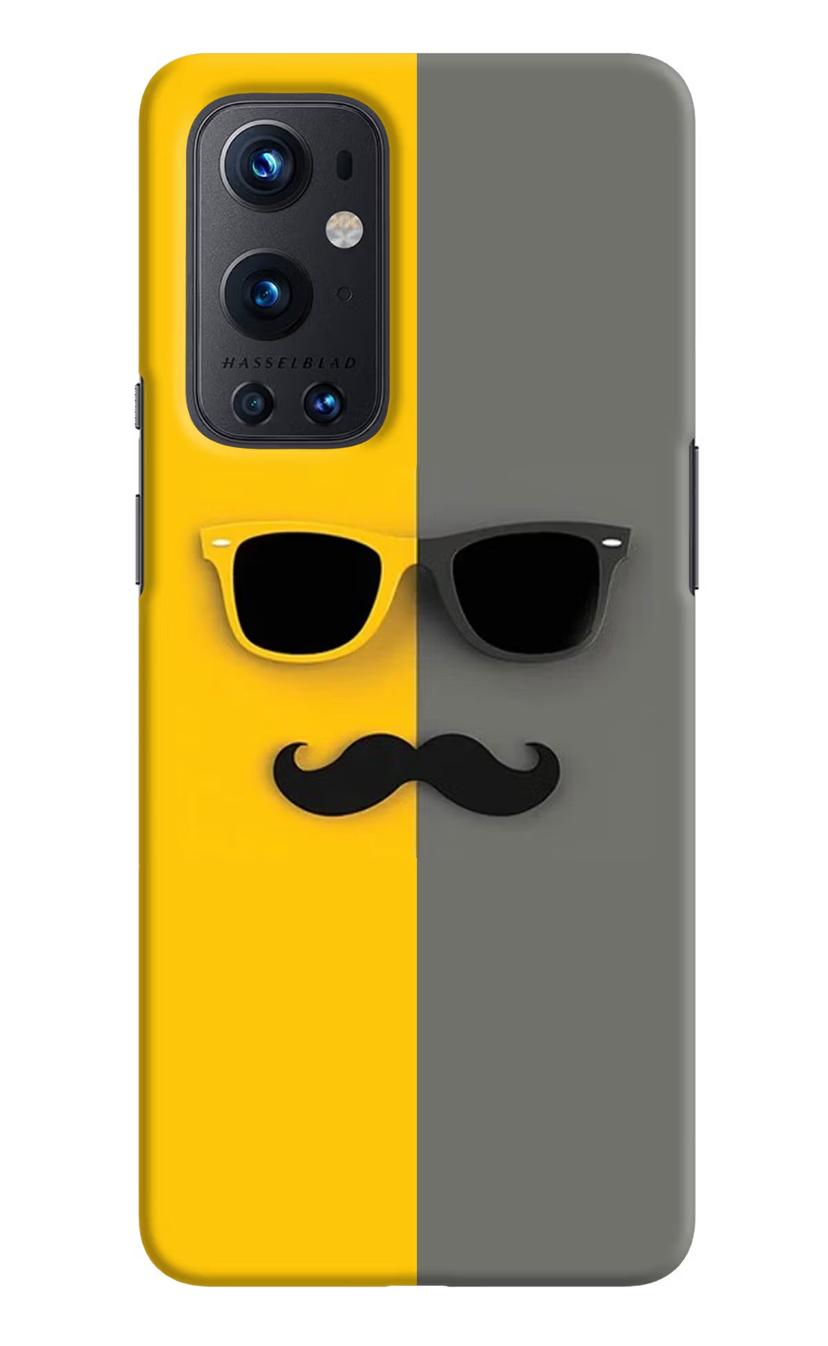 Sunglasses with Mustache Oneplus 9 Pro Hard Case Back Cover by Casekaro