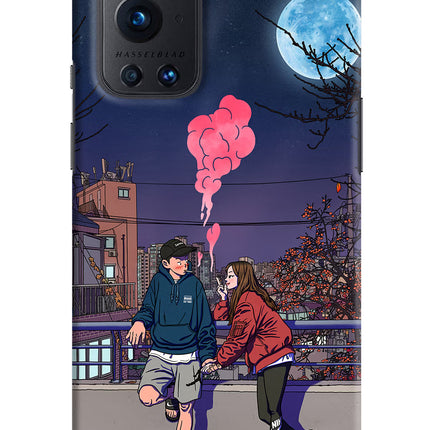 Chilling Couple Oneplus 9 Pro Hard Case Back Cover by Casekaro