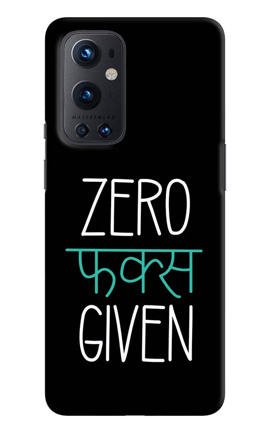 Zero Fucks Given Oneplus 9 Pro Hard Case Back Cover by Casekaro