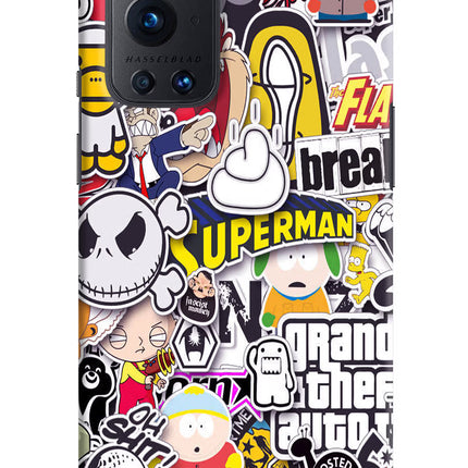 Sticker Bomb Oneplus 9 Pro Hard Case Back Cover by Casekaro