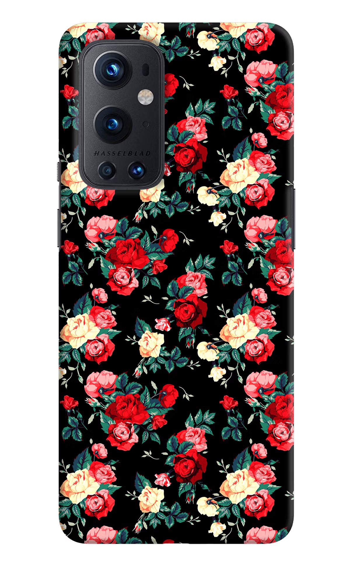 Rose Pattern Oneplus 9 Pro Hard Case Back Cover by Casekaro