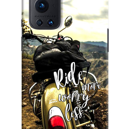 Ride More Worry Less Oneplus 9 Pro Hard Case Back Cover by Casekaro