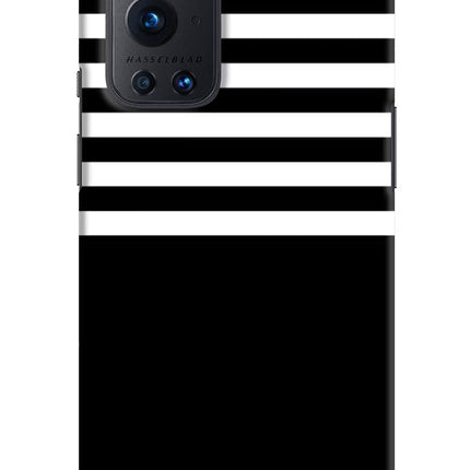 Black and White Print Oneplus 9 Pro Hard Case Back Cover by Casekaro