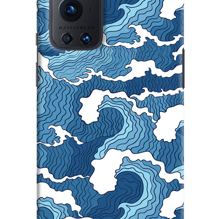 Blue Waves Oneplus 9 Pro Hard Case Back Cover by Casekaro