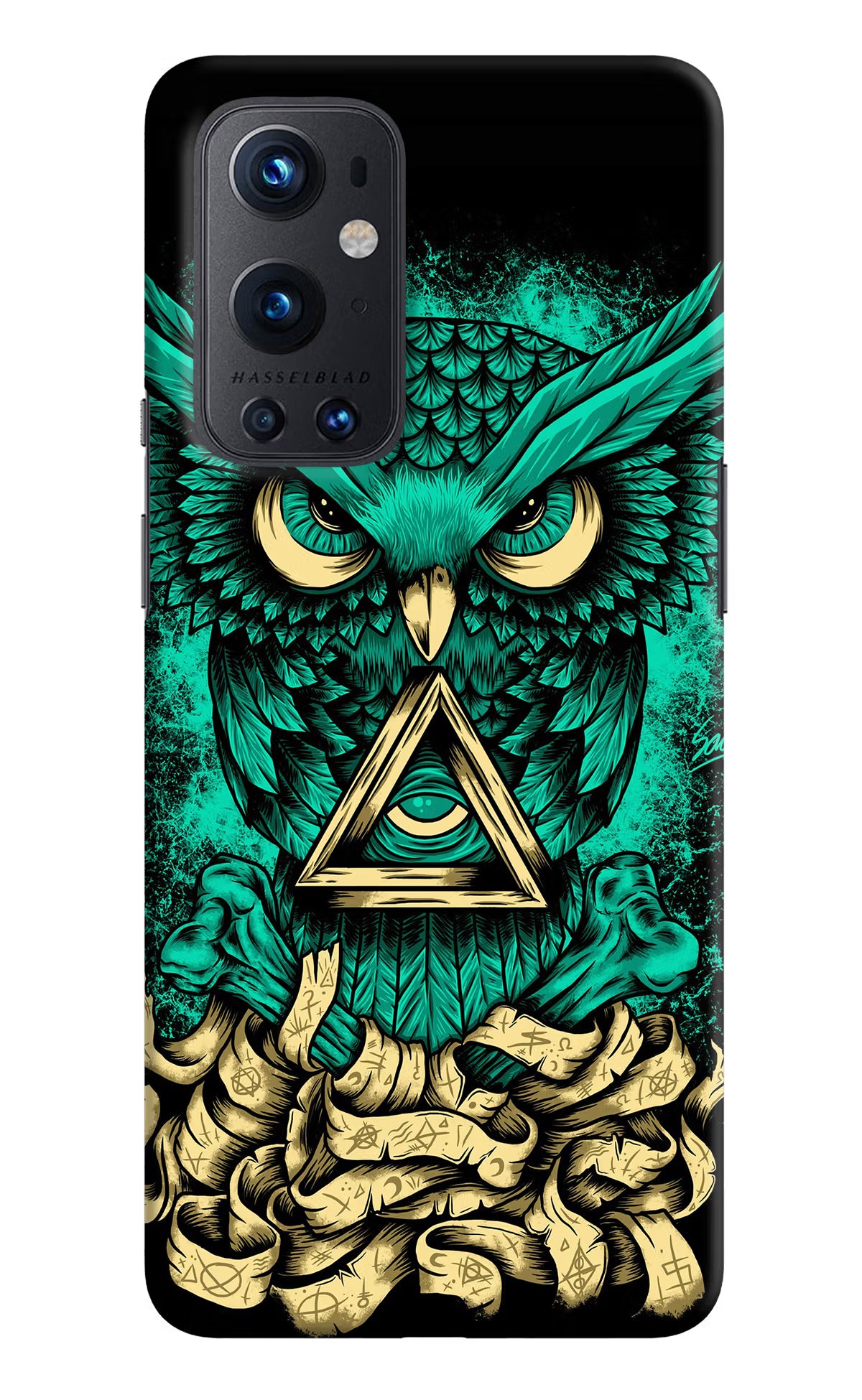 Green Owl Oneplus 9 Pro Hard Case Back Cover by Casekaro