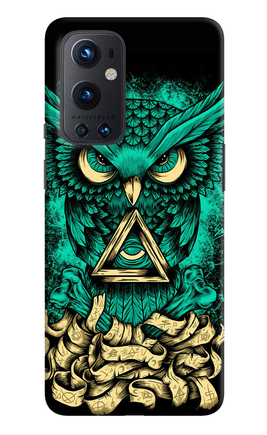 Green Owl Oneplus 9 Pro Back Cover, Hard case