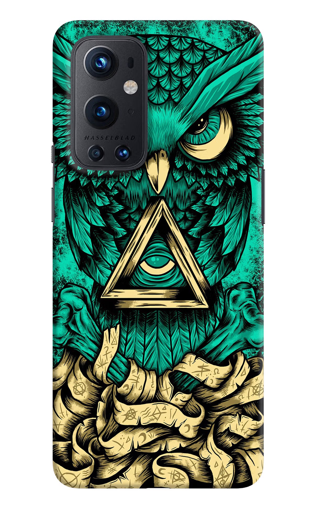 Green Owl Oneplus 9 Pro Hard Case Back Cover by Casekaro