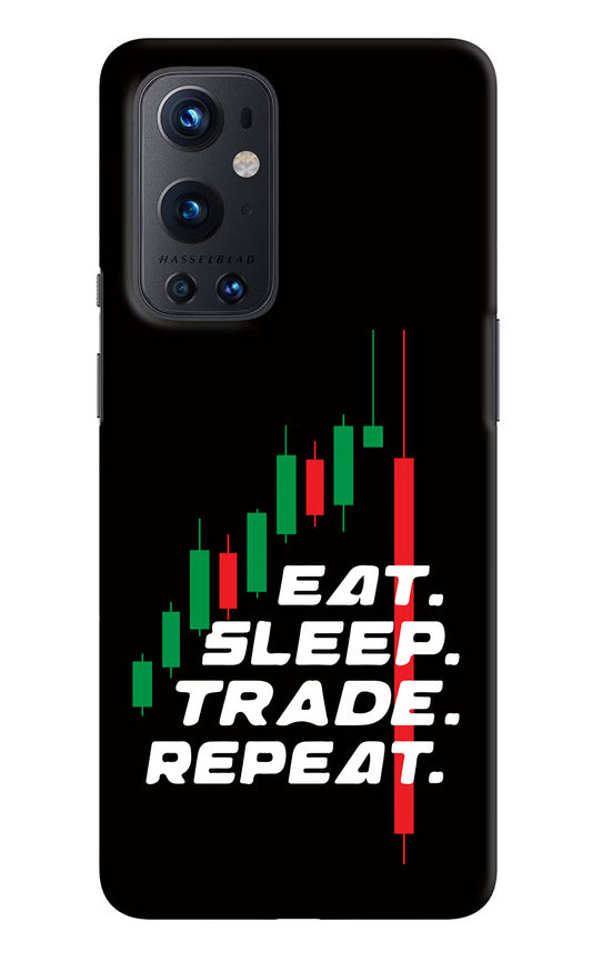 Eat Sleep Trade Repeat Oneplus 9 Pro Hard Case Back Cover by Casekaro