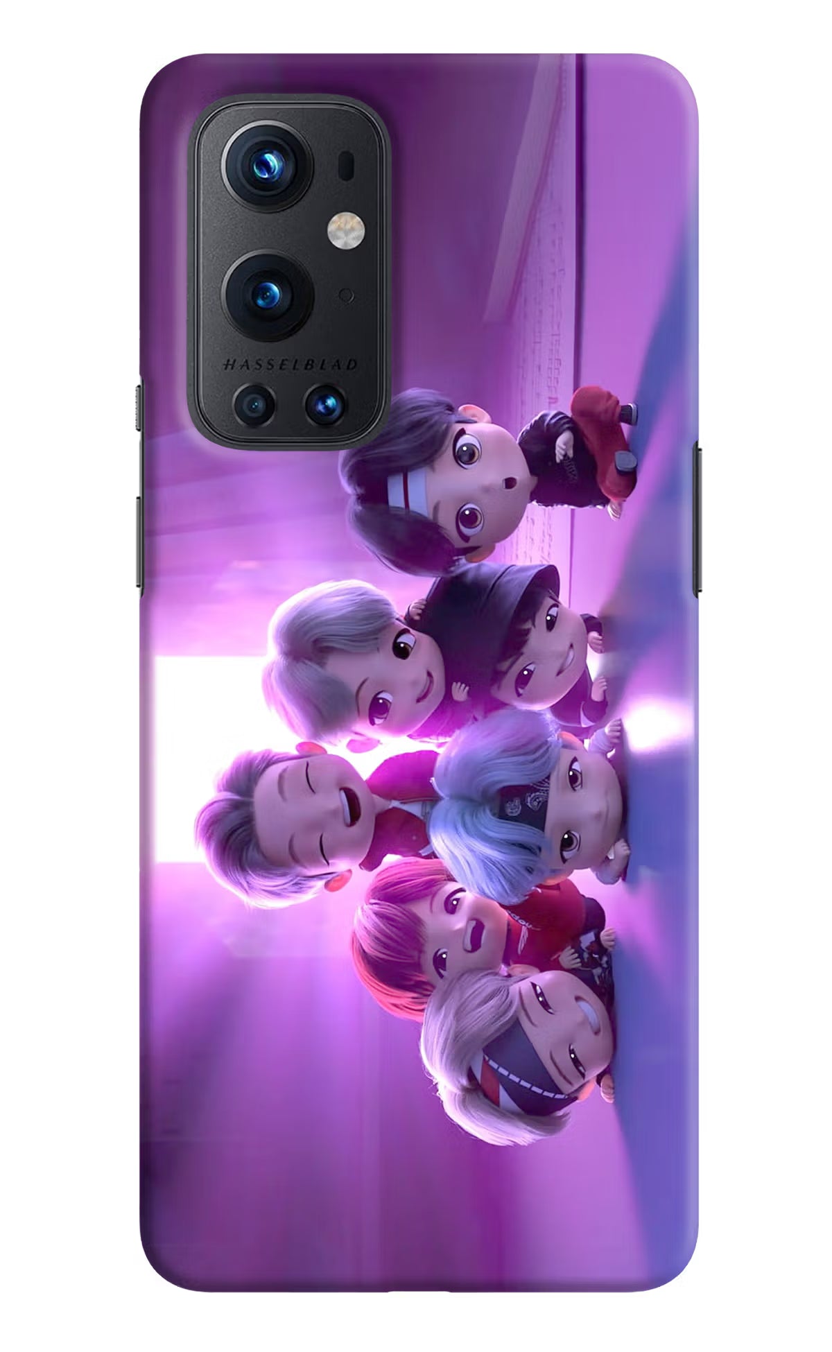 BTS Chibi Oneplus 9 Pro Hard Case Back Cover by Casekaro