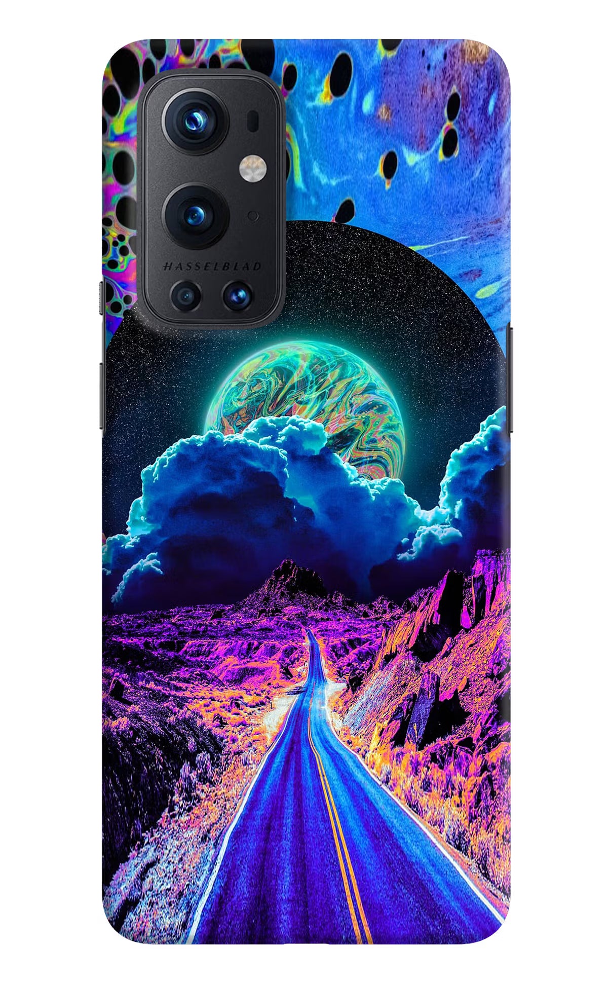 Psychedelic Painting Oneplus 9 Pro Hard Case Back Cover by Casekaro
