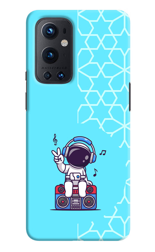 Cute Astronaut Chilling Oneplus 9 Pro Hard Case Back Cover by Casekaro