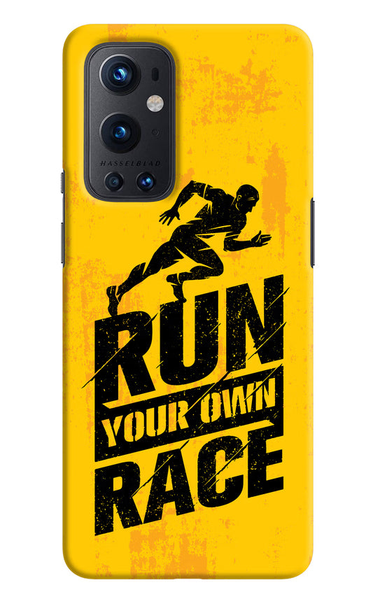 Run Your Own Race Oneplus 9 Pro Hard Case Back Cover by Casekaro