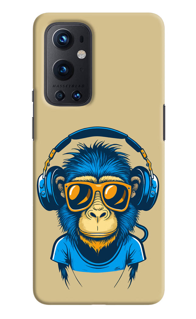 Monkey Headphone Oneplus 9 Pro Hard Case Back Cover by Casekaro