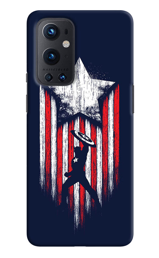 Captain America Marvel Art Oneplus 9 Pro Hard Case Back Cover by Casekaro