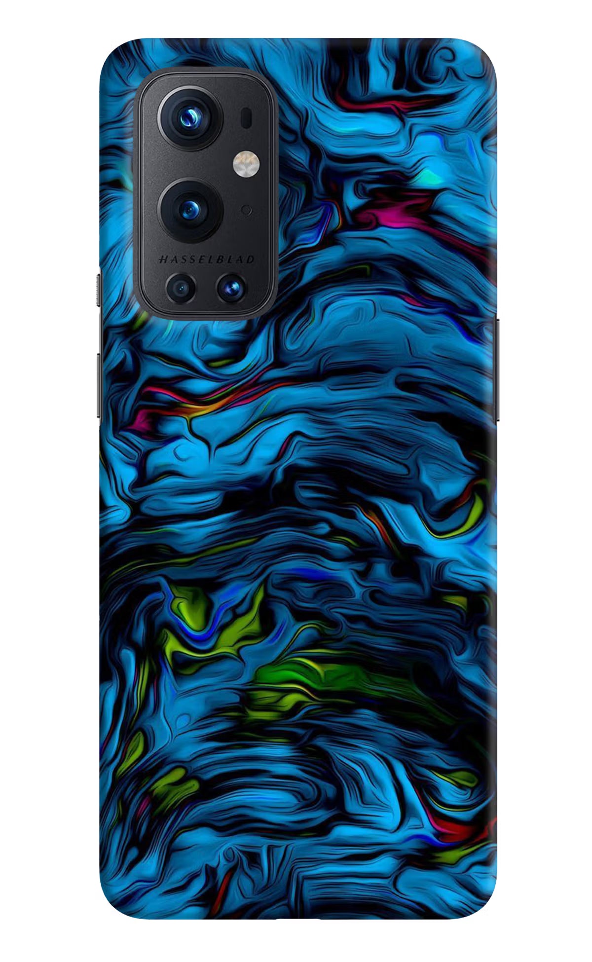 Dark Blue Abstract Oneplus 9 Pro Hard Case Back Cover by Casekaro