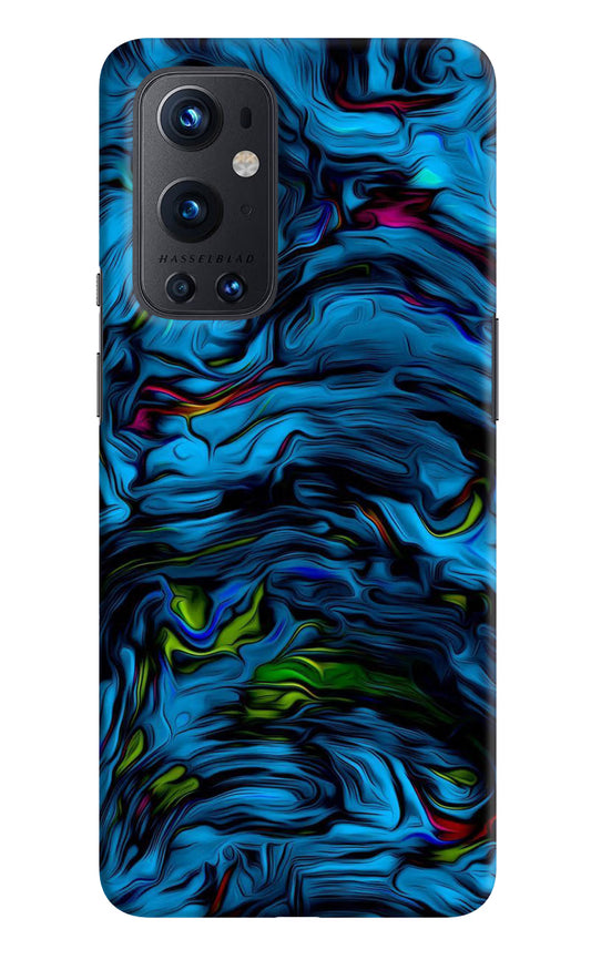 Dark Blue Abstract Oneplus 9 Pro Hard Case Back Cover by Casekaro