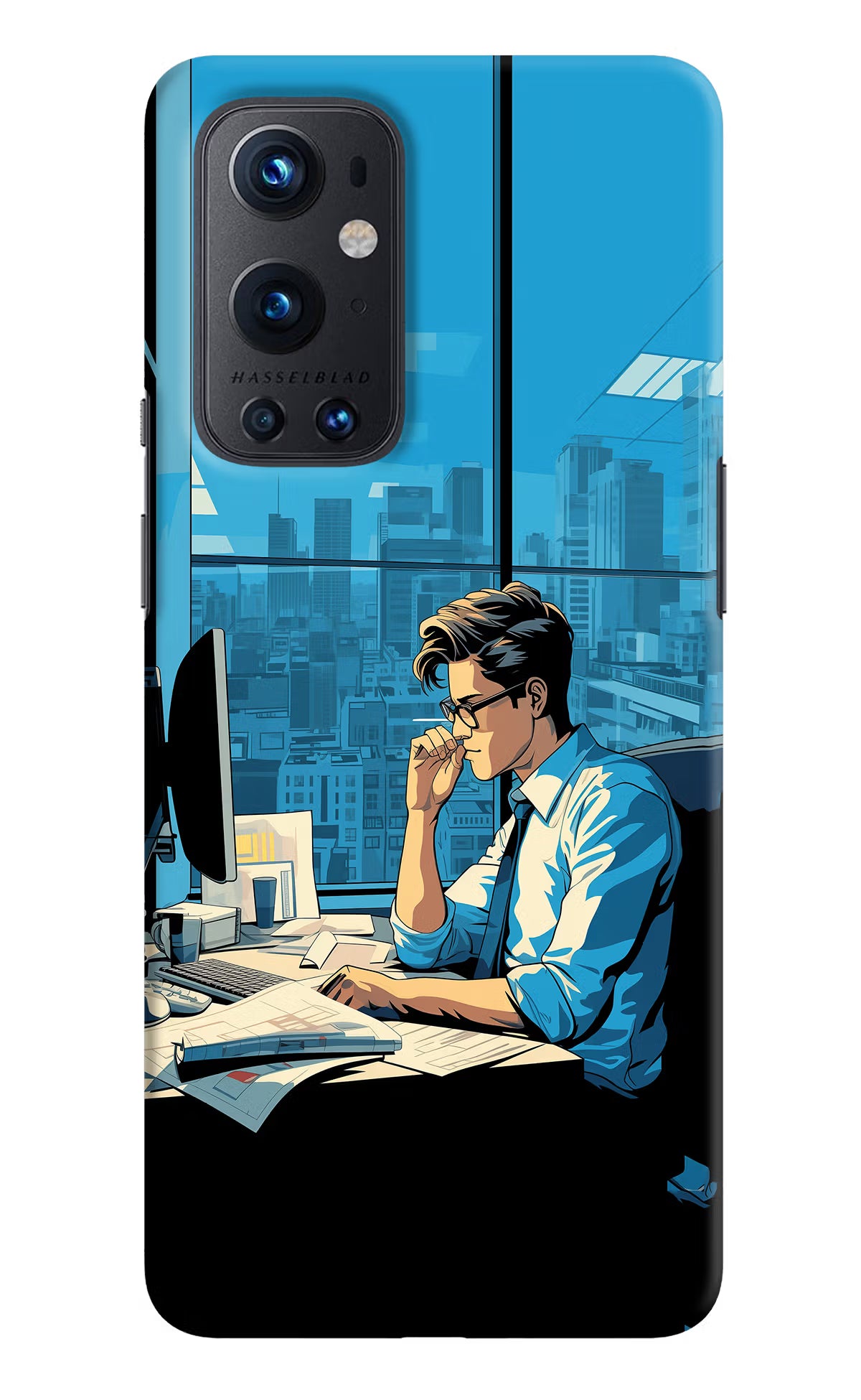 Focused Hustler (AI Generated) Oneplus 9 Pro Hard Case Back Cover by Casekaro