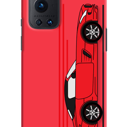 Red Velocity Oneplus 9 Pro Hard Case Back Cover by Casekaro