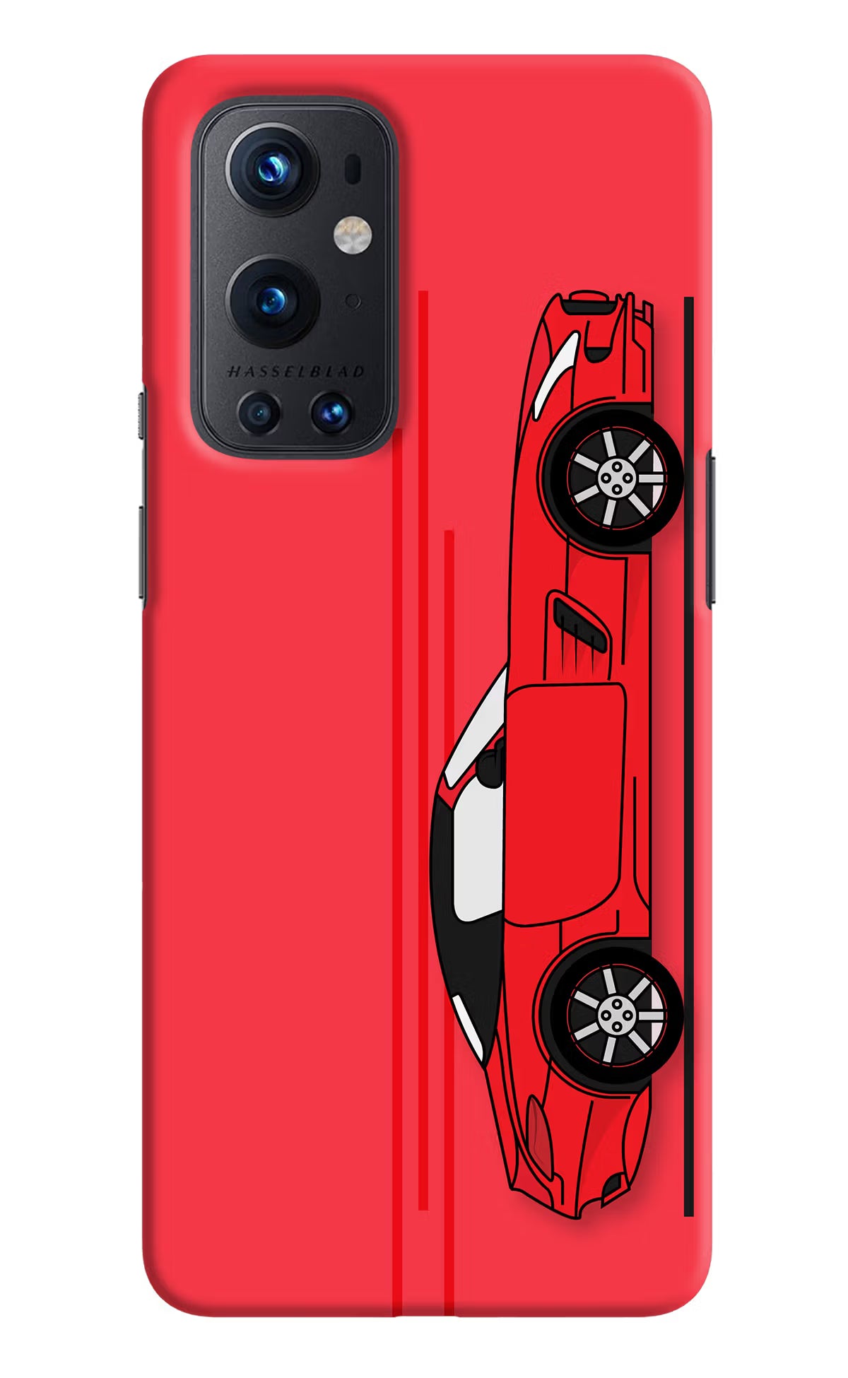 Red Velocity Oneplus 9 Pro Hard Case Back Cover by Casekaro
