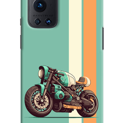 Striped Moto Drift Oneplus 9 Pro Hard Case Back Cover by Casekaro