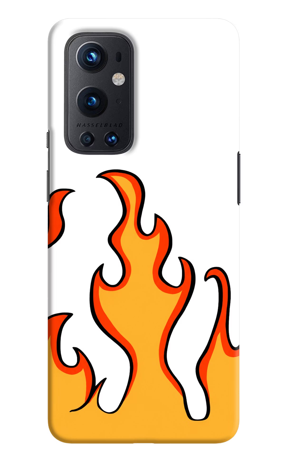 Fired Up – White Oneplus 9 Pro Hard Case Back Cover by Casekaro
