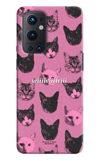 Pink Cats Oneplus 9 Pro Hard Case Back Cover by Casekaro