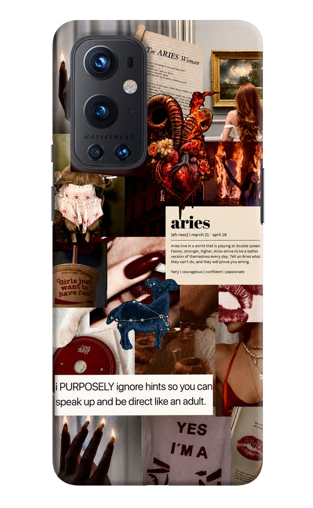 Zodiac Aries Oneplus 9 Pro Hard Case Back Cover by Casekaro